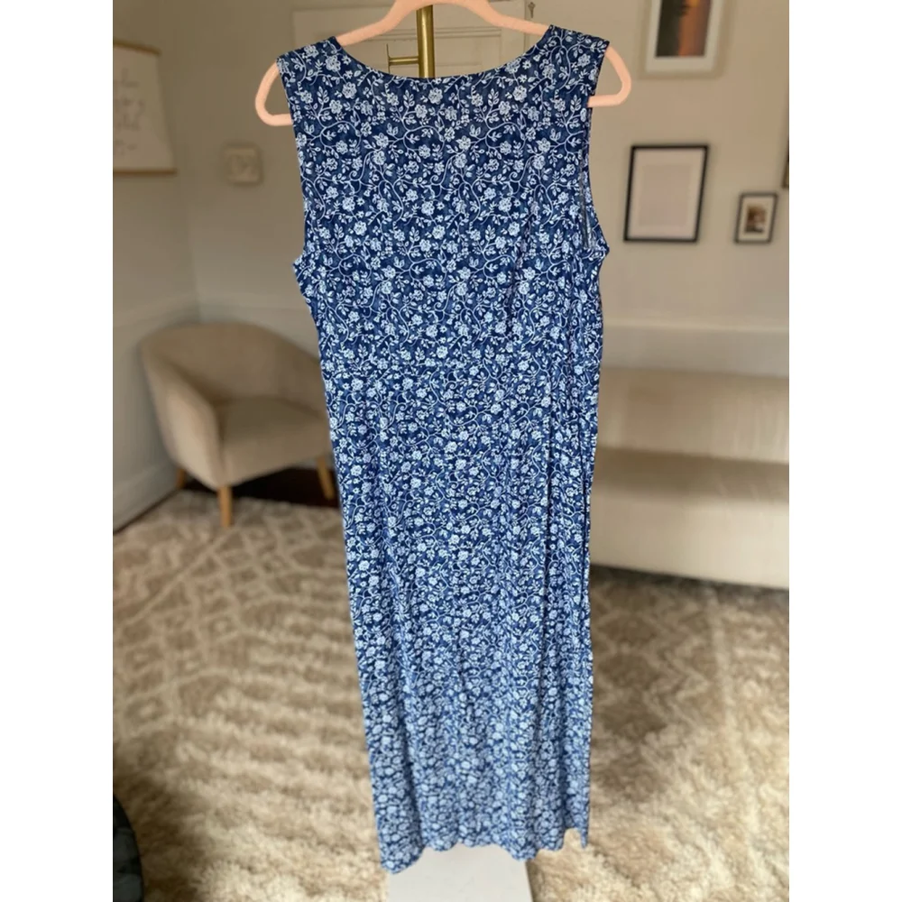Vintage Expressions Tank Maxi Dress Ditsy Floral Cottagecore Summer Spring Boho